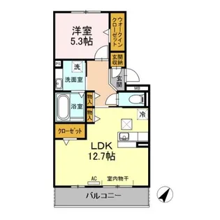 フローラ島間【1階】の間取り