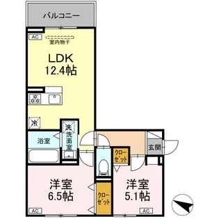 カーサ・クラッシオ【2階】の間取り
