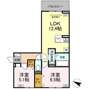 カーサ・クラッシオ【2階】の間取り