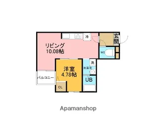 JACK UCHISAIWAI Ⅰ【3階】の間取り