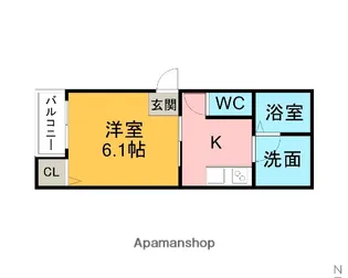LECOCON知立【102号室】の間取り