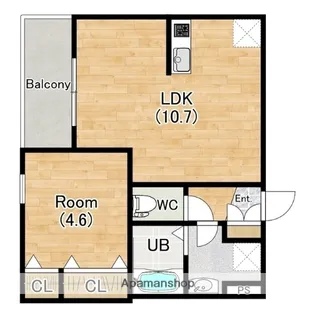 ジーメゾン草刈フォーベル【3階】の間取り