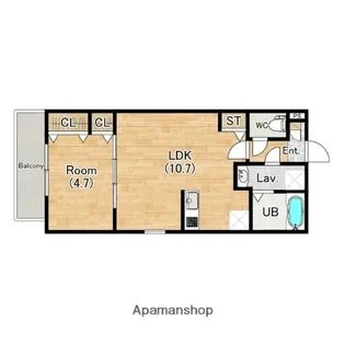 ジーメゾン草刈フォーベル【2階】の間取り
