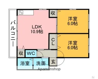グランドオアシスA【1階】の間取り
