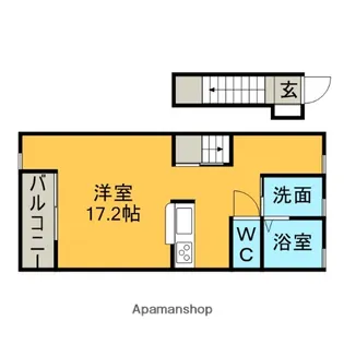ボンジュール桃山【205号室】の間取り
