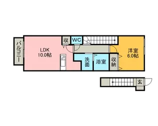 DUO 東館【2階】の間取り