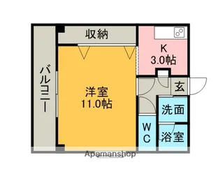 メゾンパルクノール【302号室】の間取り