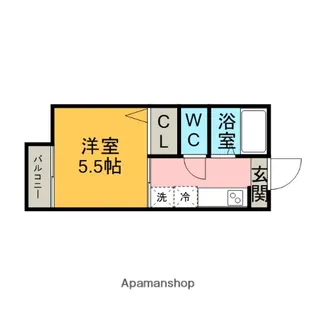 エクレル若草【202号室】の間取り