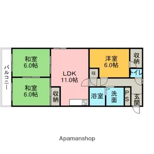 第2門脇ビル【305号室】の間取り