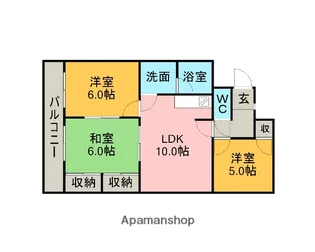 シャンピアマンション【402号室】の間取り