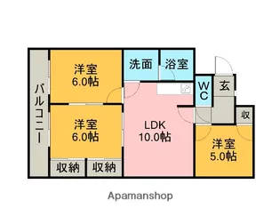 シャンピアマンション【202号室】の間取り