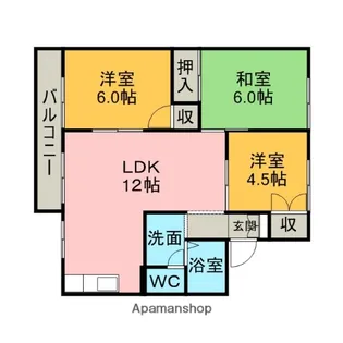 セジュール青雲B棟【2階】の間取り
