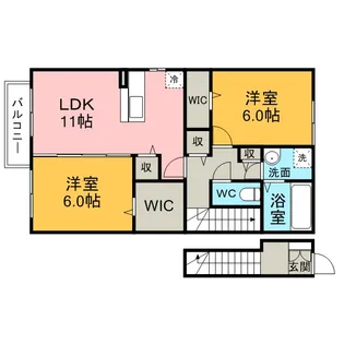 サンコート相生の丘【2階】の間取り