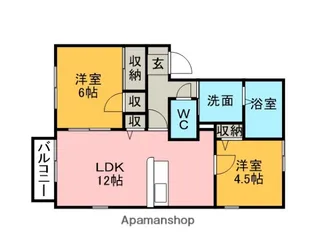 フローラS【2階】の間取り