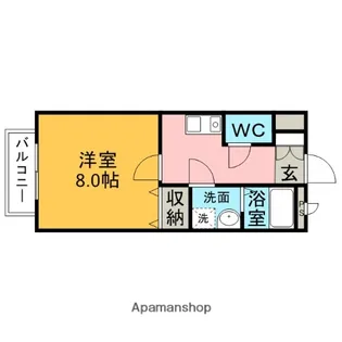メゾンベル【102号室】の間取り