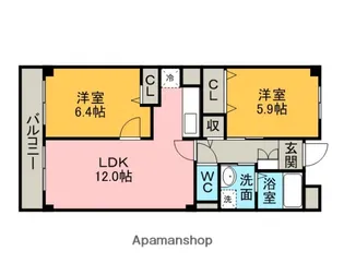クレセント・プラザⅠ【303号室】の間取り