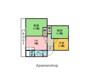 ファミール豊明【4階】の間取り