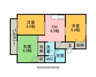 ル・ロワールA【102号室】の間取り
