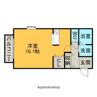 イーハトーブA棟【1階】の間取り