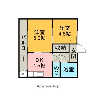 サンハイツ【2階】の間取り