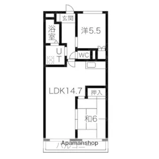 メルベーユ二村台【102号室】の間取り