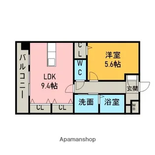 アネックス一ツ屋【2階】の間取り
