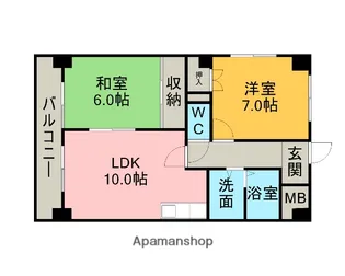 パークヒルズマンション【302号室】の間取り