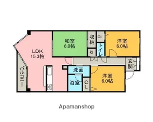 ライオンズシティ大府駅前【203号室】の間取り