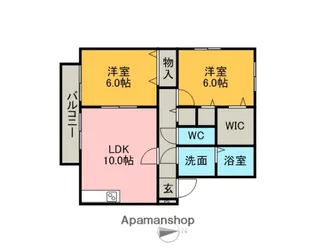 セジュールKATAHAC棟【201号室】の間取り