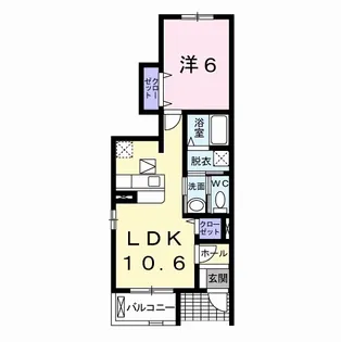 ベル・ヴェール【1階】の間取り