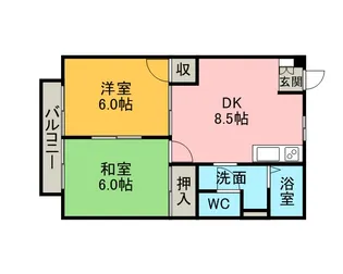 クレスト高見【2階】の間取り