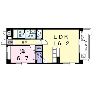 サウスヒルズ緑C【2階】の間取り