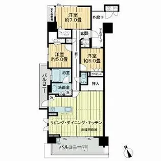 ライオンズプレイズ鳴海タワー【18階】の間取り