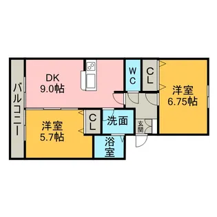 グランディールⅡ【1階】の間取り