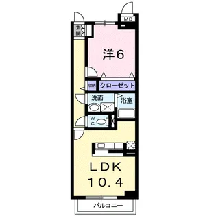 グレイスフル栄【1階】の間取り