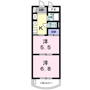ファミール明定【2階】の間取り