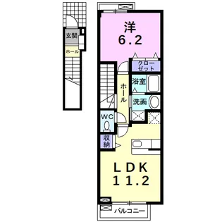 メゾン アンソレイエN【2階】の間取り