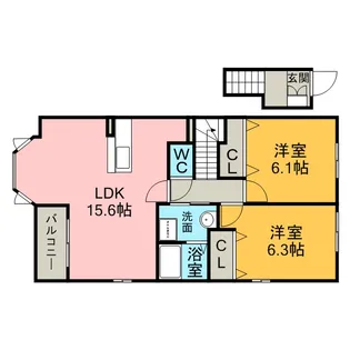 コンフォート スクエアD【2階】の間取り