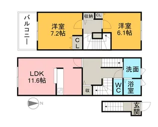 ジュ・セイル【2階】の間取り