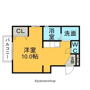 フロントステージ【1-B号室】の間取り