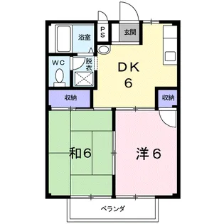 パレスヤマグチ【2階】の間取り