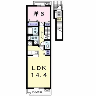 ベル デーアA【2階】の間取り