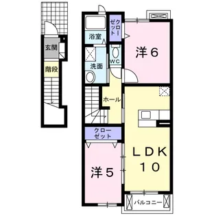 ディレクシオン・アノ【2階】の間取り