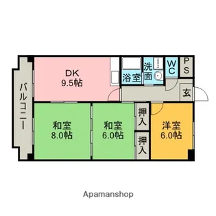 ペルテ花菱【710号室】の間取り