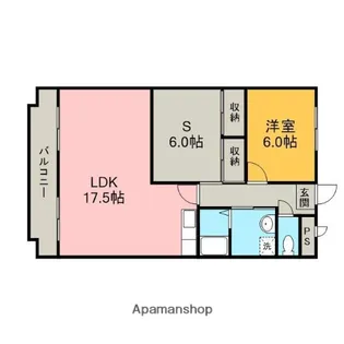 ペルテ花菱【108号室】の間取り