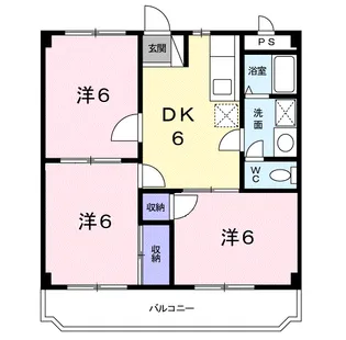 スカイマンション岡田【1階】の間取り