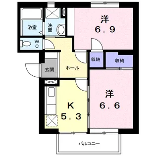 プレイス寿久茂A【2階】の間取り