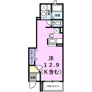 アダージュⅡ【102号室】の間取り