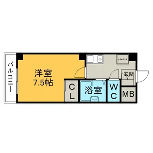 カサブランカ二村台【4階】の間取り