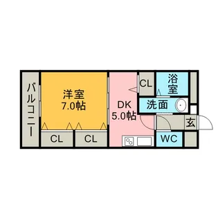 アンプルール フェール 縁 Ⅰ【3階】の間取り